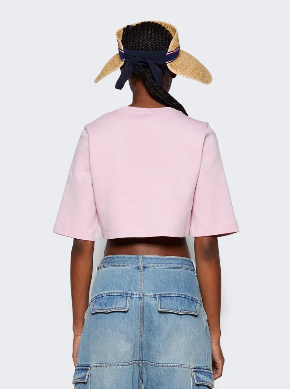 Loewe Anagram Cropped T-Shirt Pink