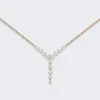 Melissa Kaye Aria Cascade Necklace Mini 18K Yellow Gold