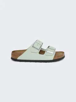 Birkenstock Arizona Soft Footbed Sandals Matcha Nubuck