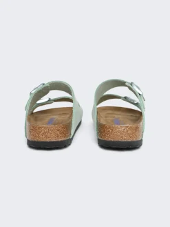 Birkenstock Arizona Soft Footbed Sandals Matcha Nubuck