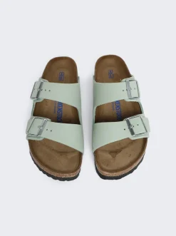 Birkenstock Arizona Soft Footbed Sandals Matcha Nubuck