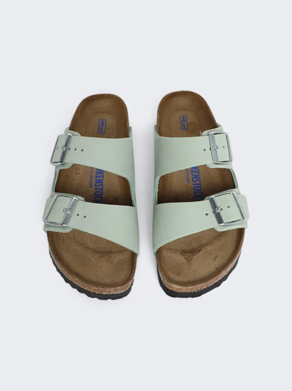 Birkenstock Arizona Soft Footbed Sandals Matcha Nubuck