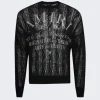 Amiri Arts District Mohair Crewneck Sweater Black