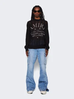 Amiri Arts District Mohair Crewneck Sweater Black