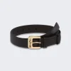 Miu Miu Aviator Leather Belt Black
