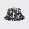 Amiri Bandana Aloha Silk Reversible Bucket Hat Black