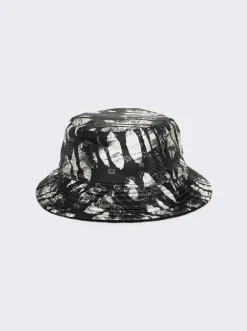 Amiri Bandana Aloha Silk Reversible Bucket Hat Black