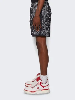 Amiri Bandana Paisley Swim Shorts Black
