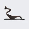 The Row Beach Sandal Chocolate