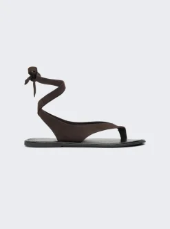 The Row Beach Sandal Chocolate