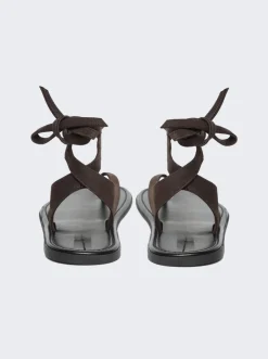 The Row Beach Sandal Chocolate