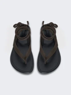 The Row Beach Sandal Chocolate
