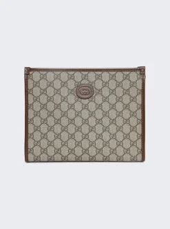 Gucci Beauty Case With Interlocking G Brown
