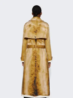 Loewe Blurred Print Trench Coat Beige