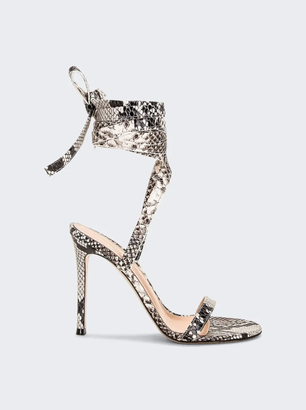 Gianvito Rossi Borneo Wrap Up Sandals Python Print