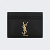 Saint Laurent Cassandre Card Case Black
