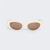 Saint Laurent Cat-Eye Sunglasses Ivory