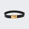 Saint Laurent Chaine Et Baton Buckle Belt Black