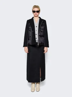 Sacai Chalk Stripe Wool Knit Cardigan Gray