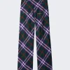 BURBERRY Check Print Trousers Vine