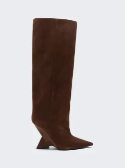 The Attico Cheope Tube Boot 105Mm Dark Brown