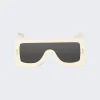 Loewe Chunky Anagram Mask Sunglasses Ivory And Smoke
