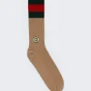 Gucci Classic Socks Camel And Dark Green