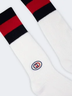 Gucci Classic Socks Ivory And Blue