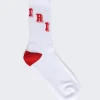 Amiri Collegiate Tube Sock White And Red
