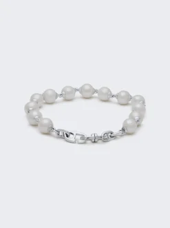 Maor Consi Bracelet In Silver With White Pearls