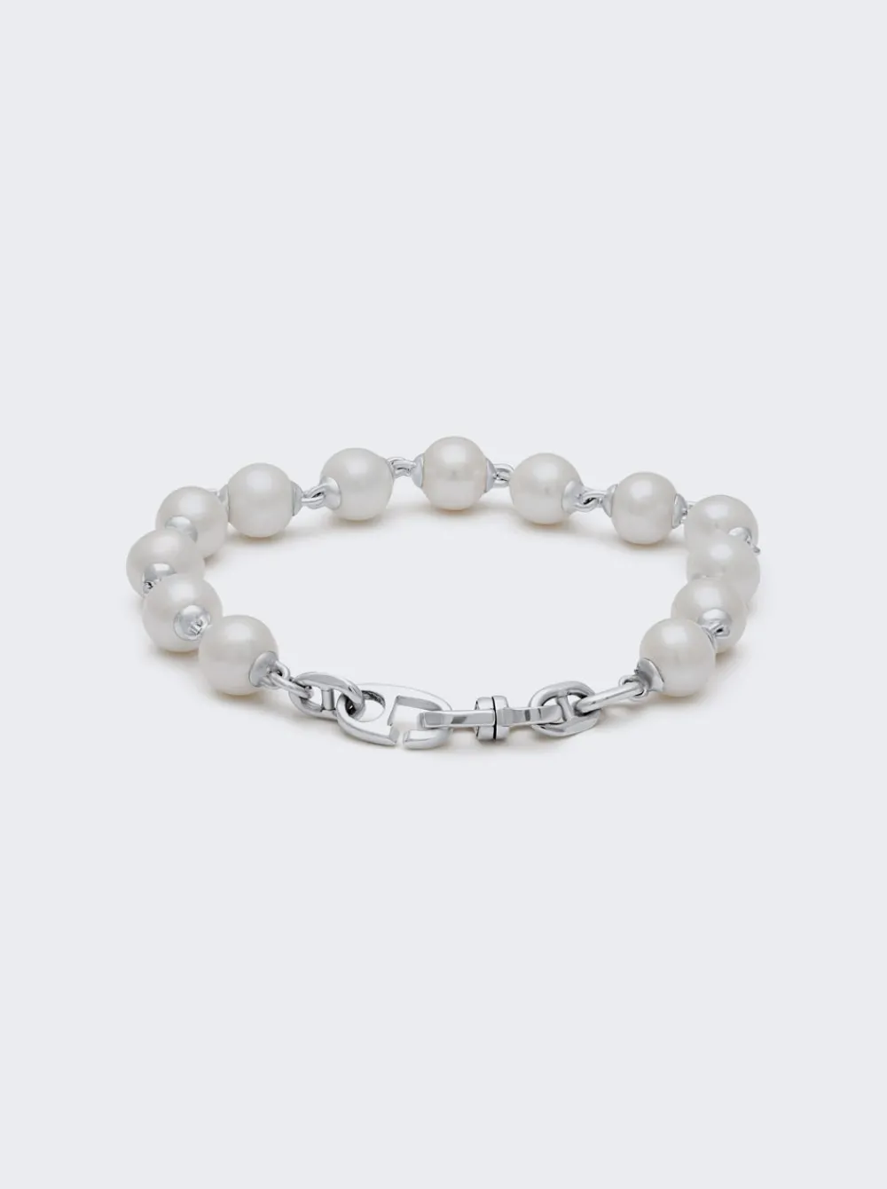 Maor Consi Bracelet In Silver With White Pearls