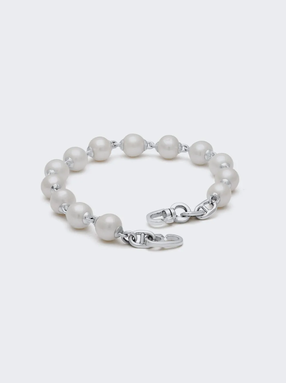 Maor Consi Bracelet In Silver With White Pearls