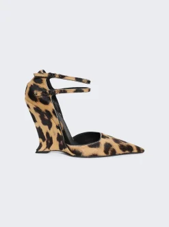 FERRAGAMO Contoured Wedge Pump Animal Print