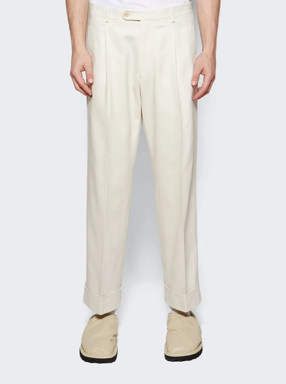 Gucci Cotton Drill Pants Off White