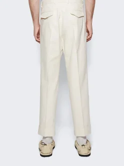 Gucci Cotton Drill Pants Off White