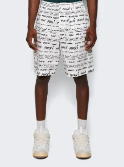Marni Cotton Poplin Shorts Lily White
