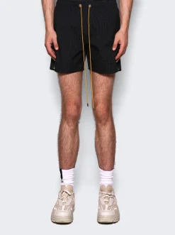 Rhude Crocodile Swim Shorts Black