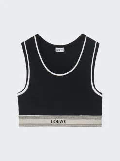 Loewe Cropped Tank Top Black