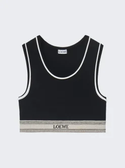 Loewe Cropped Tank Top Black