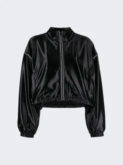 alexanderwang.t Cropped Track Jacket Black