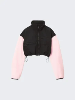 Alexander Wang Cropped Zip Up Jacket Light Pink