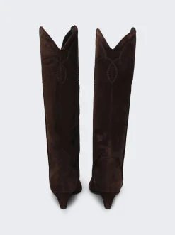 Khaite Dallas Knee High Boot Coffee
