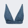 Miu Miu Denim Logo Top Blue