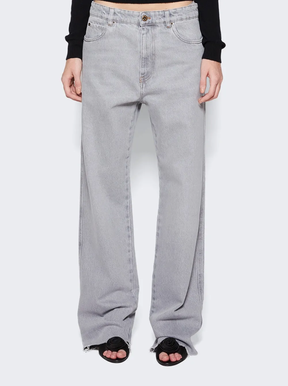 Miu Miu Denim Pants Grey