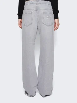 Miu Miu Denim Pants Grey