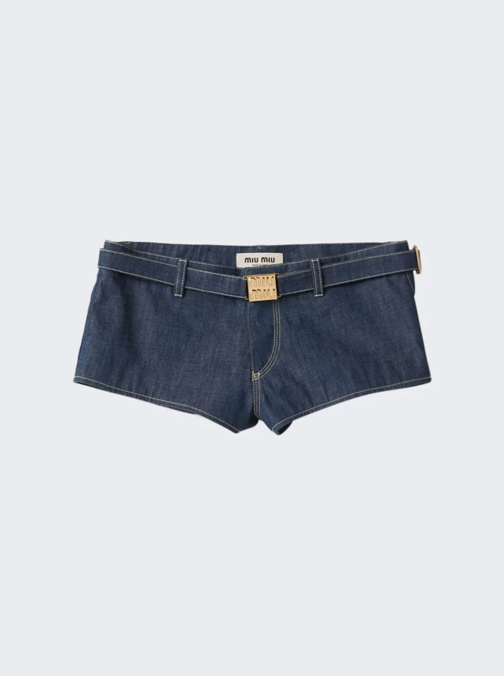 Miu Miu Denim Shorts Blue