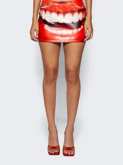 Diesel De-Pra Mini Skirt Red