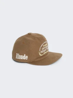 Rhude Desert Team Washed Canvas Hat Camel