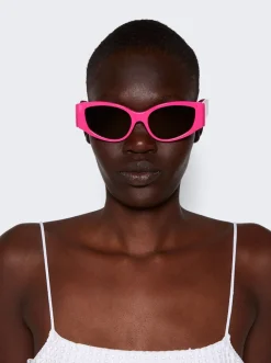 Balenciaga D-Frame Sunglasses Fuchsia