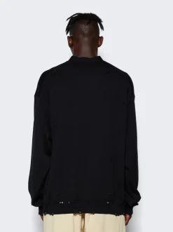 Maison MIHARA YASUHIRO Distressed Wool Cardigan Black